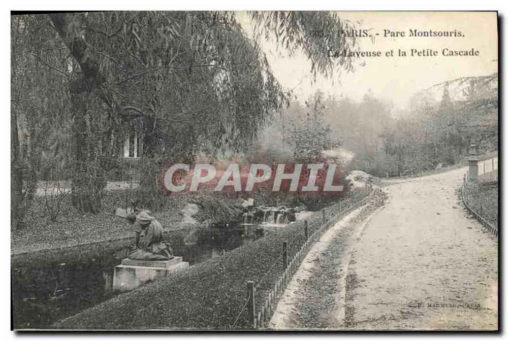Paris - Parc Montsouris. La Layeuse und la Petite Cascade — Verlag D. Marimon, Paris - Vorderseite