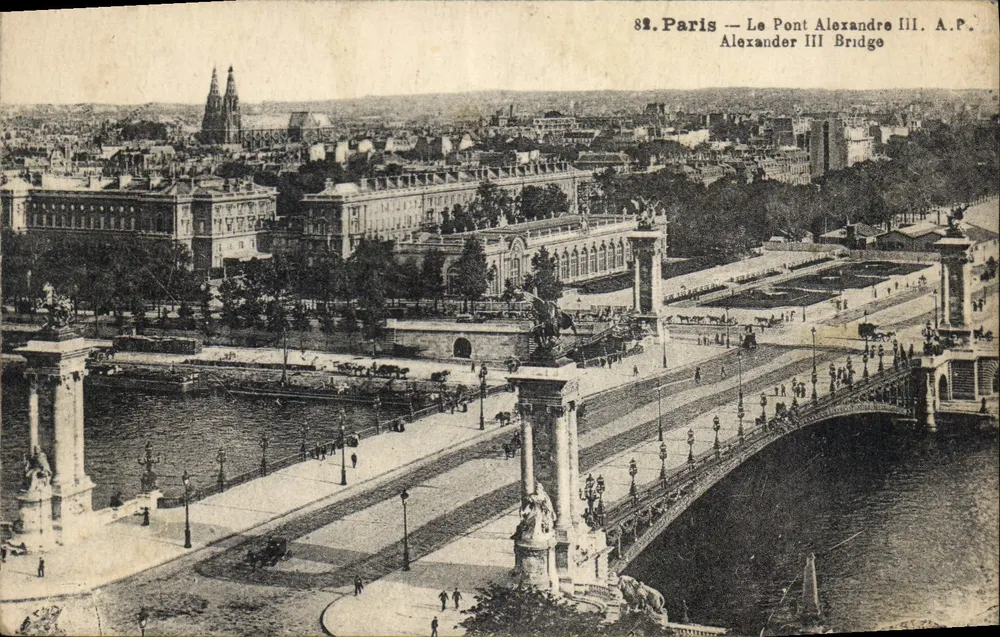 Paris — O Ponte Alexandre III — A.P. — Ponte Alexandre III - Frente