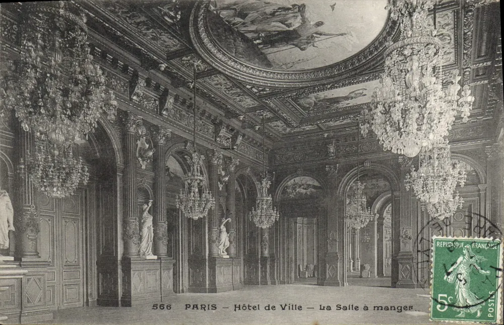 Paris — Hôtel de Ville — La Salle à manger — Verleger Paris, Nr. 566 - Vorderseite
