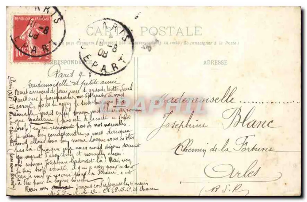 Paris - A Madeleine e os Grandes Boulevards — J.H. n°10 - Verso