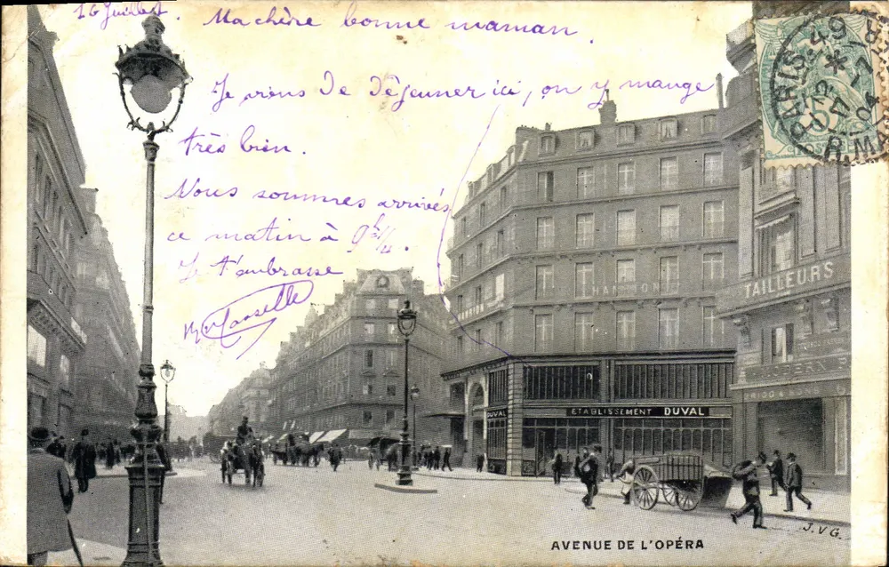 Avenida da Ópera — Paris — J.V.G. editor - Frente
