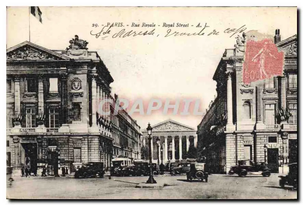 Paris - Rue Royale - Royal Street - A. L. - Frente