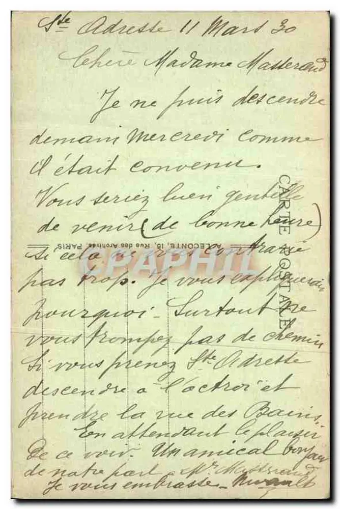 Paris - Rue Royale - Royal Street - A. L. - Verso