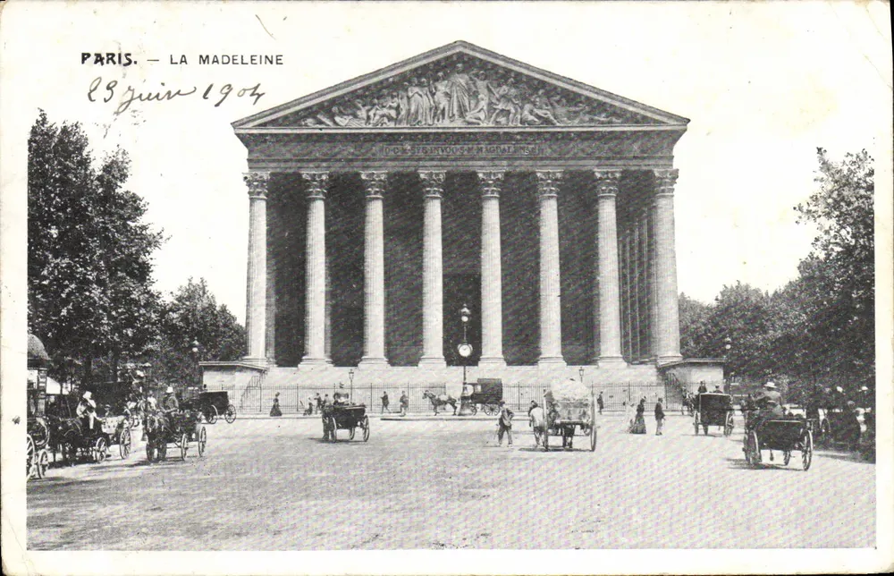 Paris — A Madeleine — Editor não identificado, número de série não visível - Frente