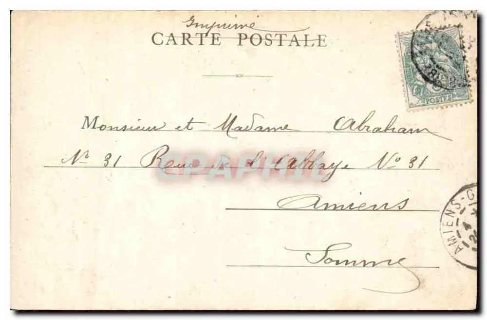 Paris — A Madeleine — Editor não identificado, número de série não visível - Verso