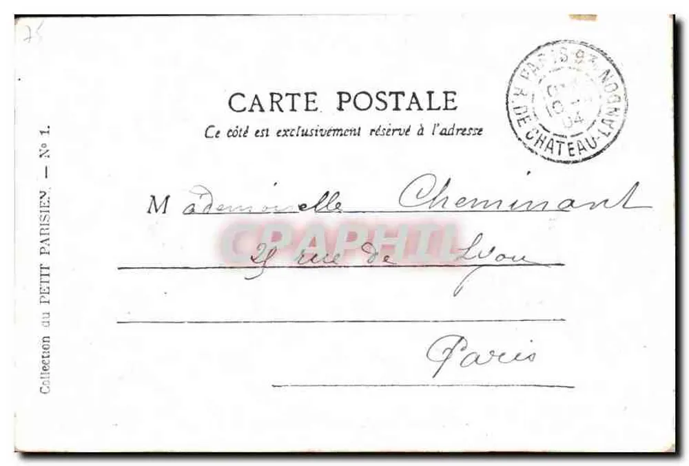 Paris — O Ponte Alexandre III — Coleção do Petit Parisien, N° 1 - Verso
