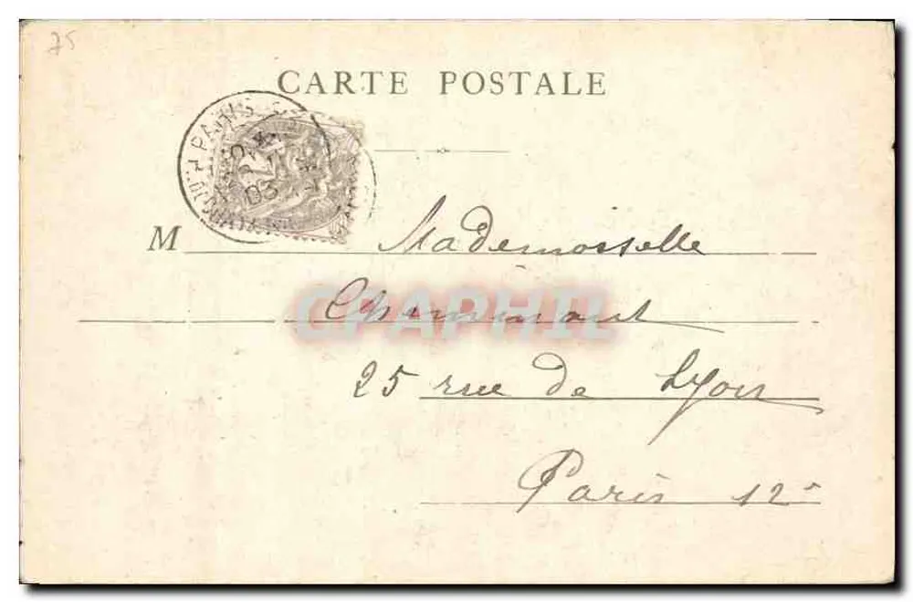 Paris — A Rue de Rivoli - Verso