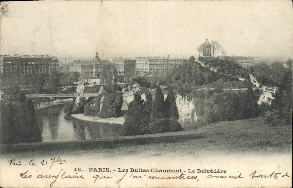 Paris - Les Buttes Chaumont - Der Belvédère — Verlag Paris, Nr. 48 - Vorderseite