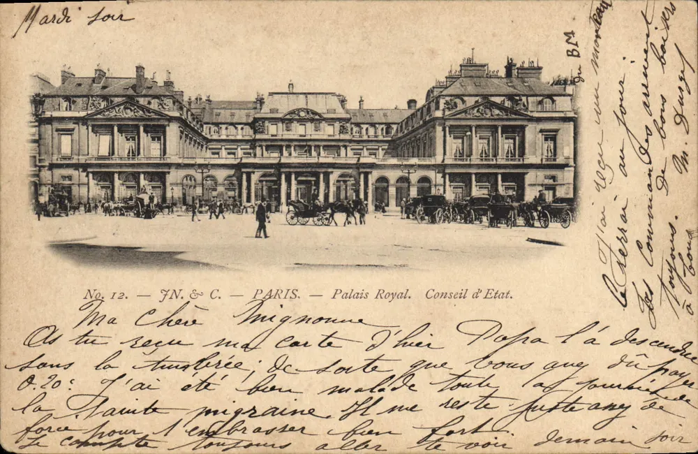 Palais Royal — Conseil d'Etat — J.N. & C. — No. 12 - Voorkant