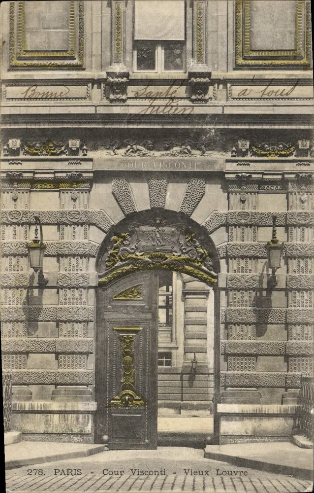 París - Cour Visconti - Vieux Louvre — editor Vieux Louvre, n° 278 - Anverso