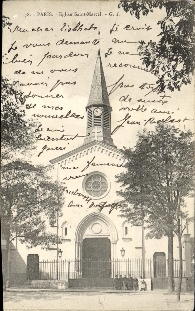 Paris - Igreja de Saint-Marcel — G. I. n°78 - Frente