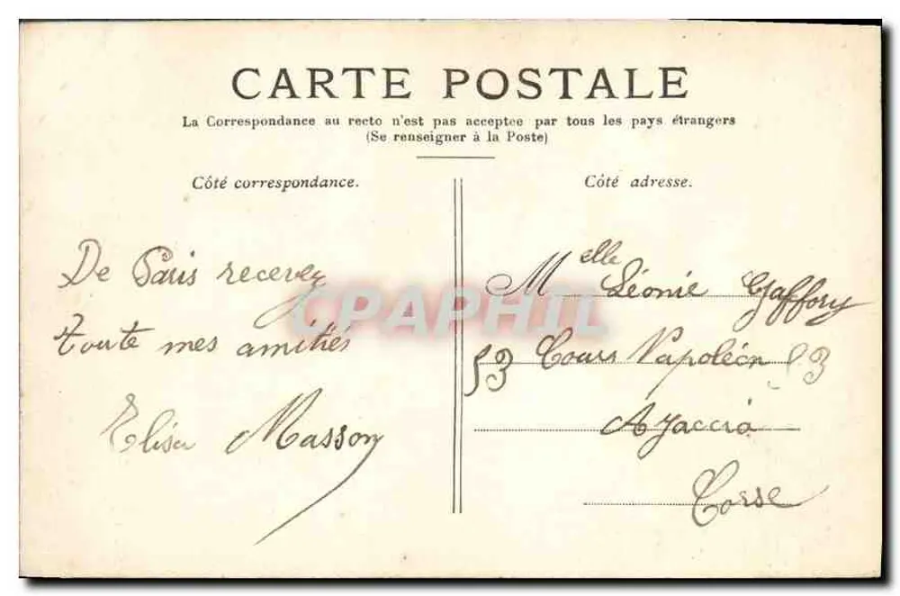 Paris — La Madeleine — Editor: Masson, n° de série não visível - Verso