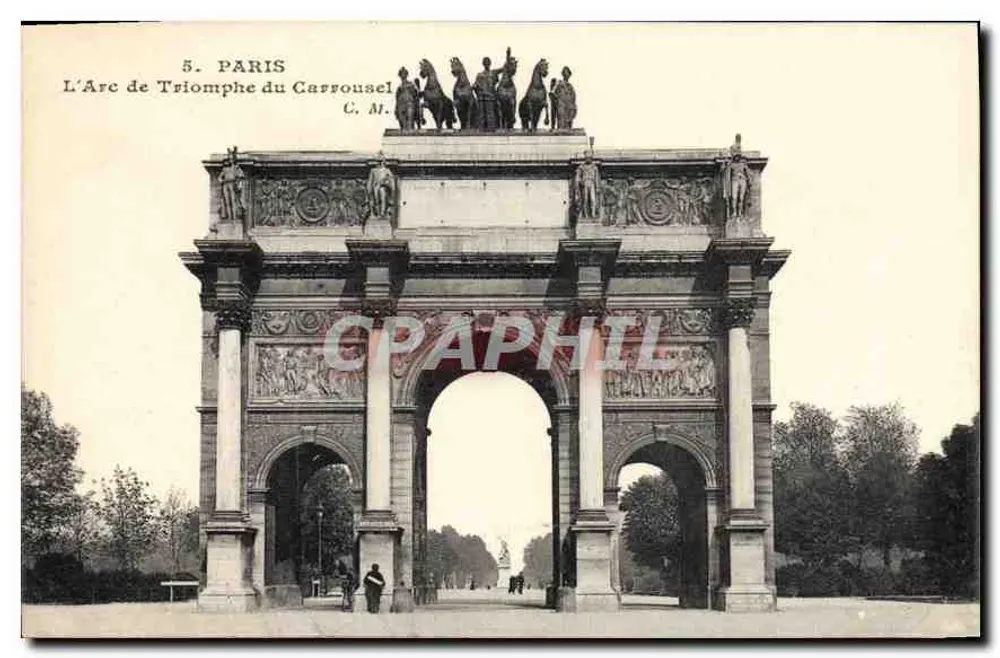 Paris — O Arco do Triunfo do Carrousel — C.M. - Frente