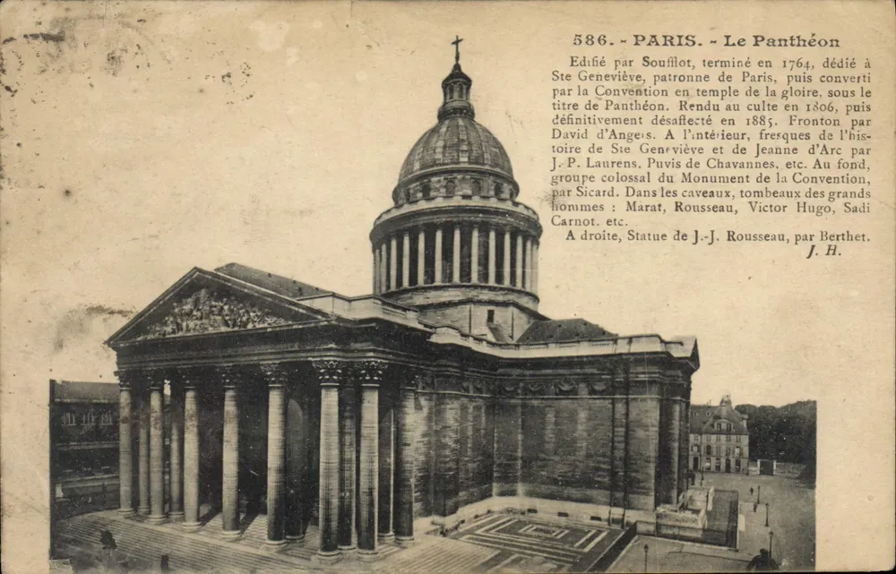 PARIS - O Panteão — Editor J.H., n° 586 - Frente