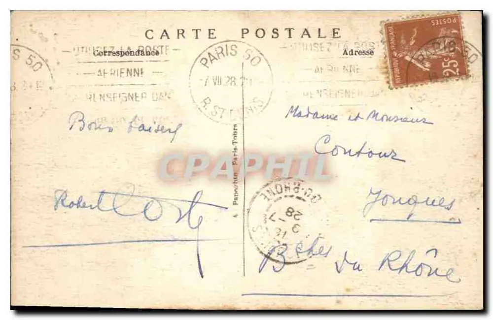 Paris — Panorama über die Seine in Richtung Notre-Dame und die Cité — A.P. - Rückseite