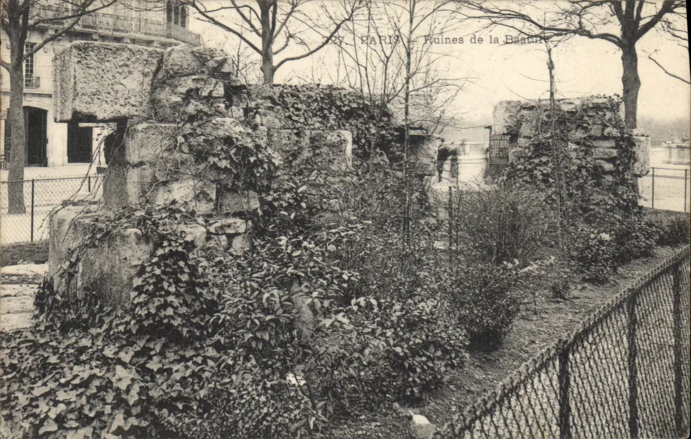 Paris — Ruínas da Bastilha — editor G. Dreyfus, n° 27 - Frente