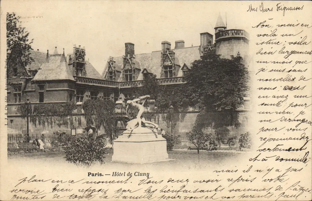 Paris — Hotel de Cluny — L.J. & Cie edit. Paris - Frente