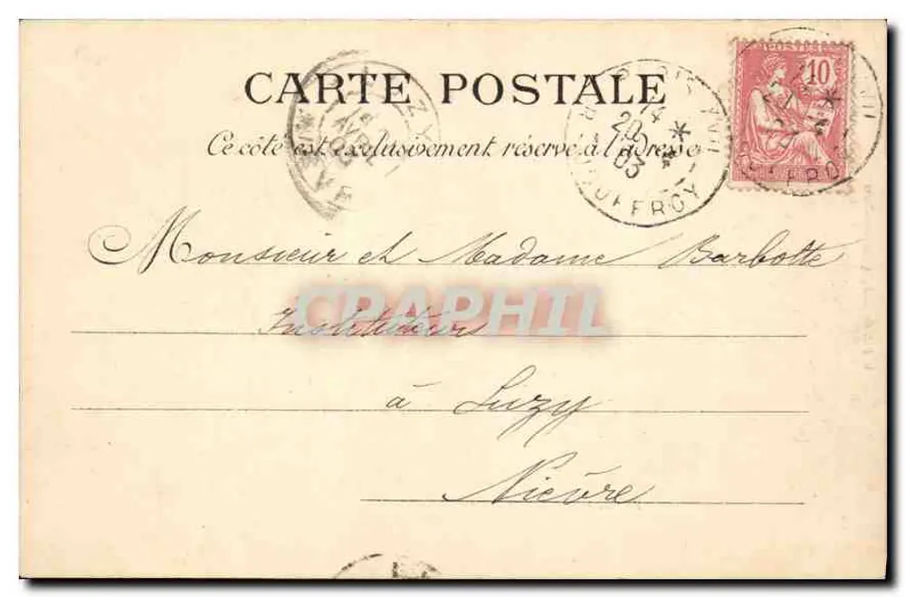 Paris — Hotel de Cluny — L.J. & Cie edit. Paris - Verso