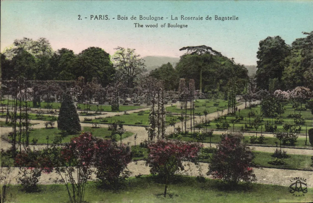 Paris - Bois de Boulogne - La Roseraie de Bagatelle — L'Abéille, Paris - Vorderseite