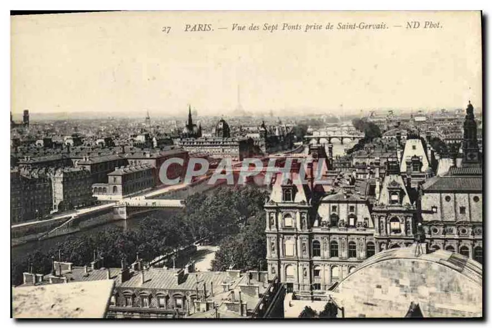 Paris — Ansicht der Sieben Brücken von Saint-Gervais — ND Fotografie - Vorderseite