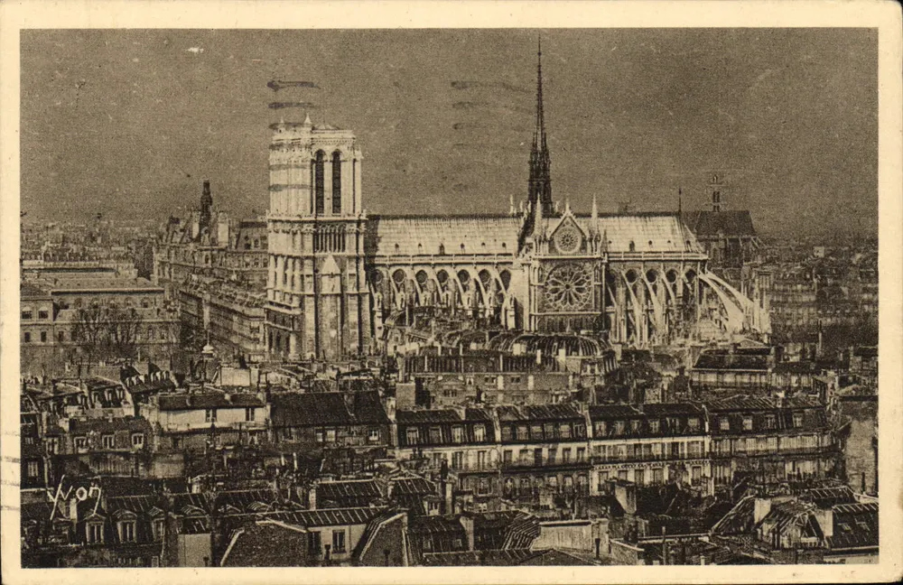 Notre-Dame de París — obra maestra de la arquitectura — edición Yvon - Anverso