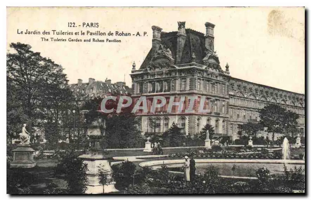 Der Tuileries-Garten und das Pavillon de Rohan — Paris — A. P. — n° 122 - Vorderseite
