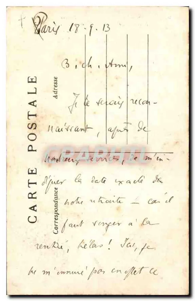 Paris - Notre-Dame - Rosace do Transepto Sul — C.M. — 1820 - Verso