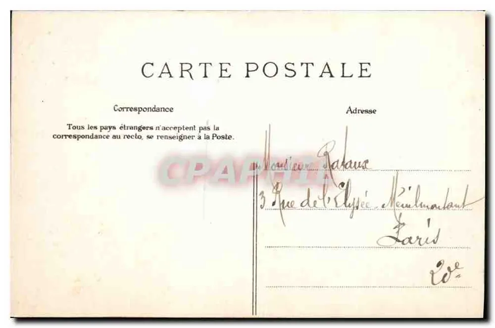 PARIS — Hotel de Ville — ELP, n°21 - Verso