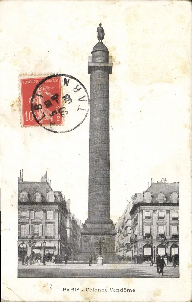 Paris - Coluna Vendôme — vista urbana — editor desconhecido, número de série não visível - Frente