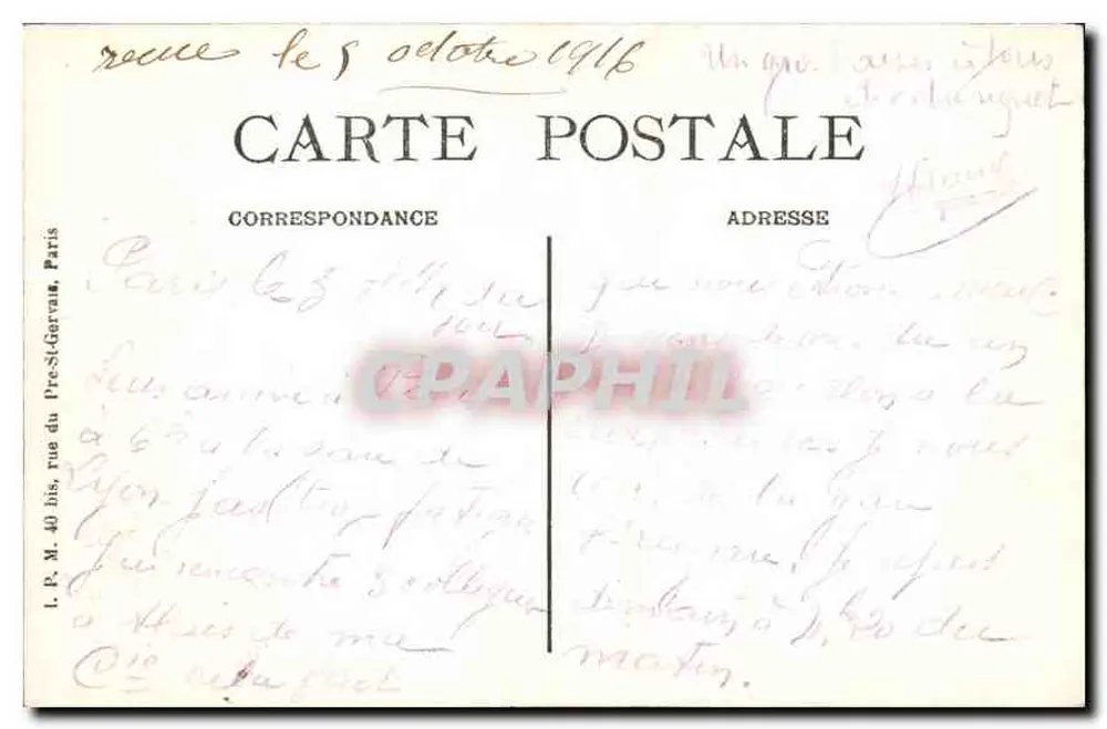 Paris – A Estação do Norte — editor anônimo, n° 65 - Verso
