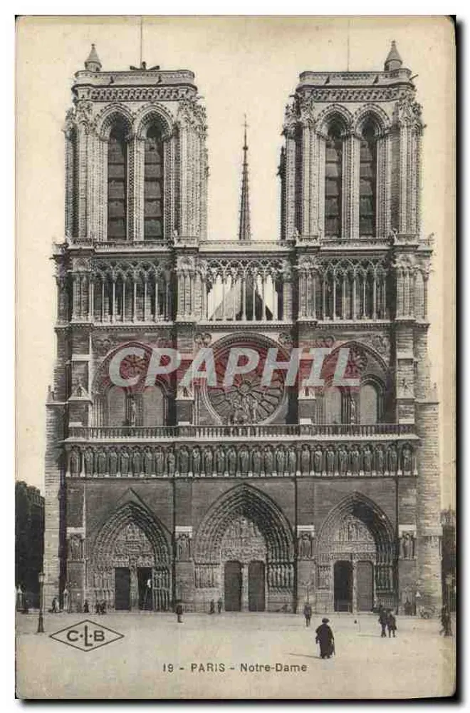 Paris - Nossa Senhora — vista da fachada — C-L-B n°19 - Frente