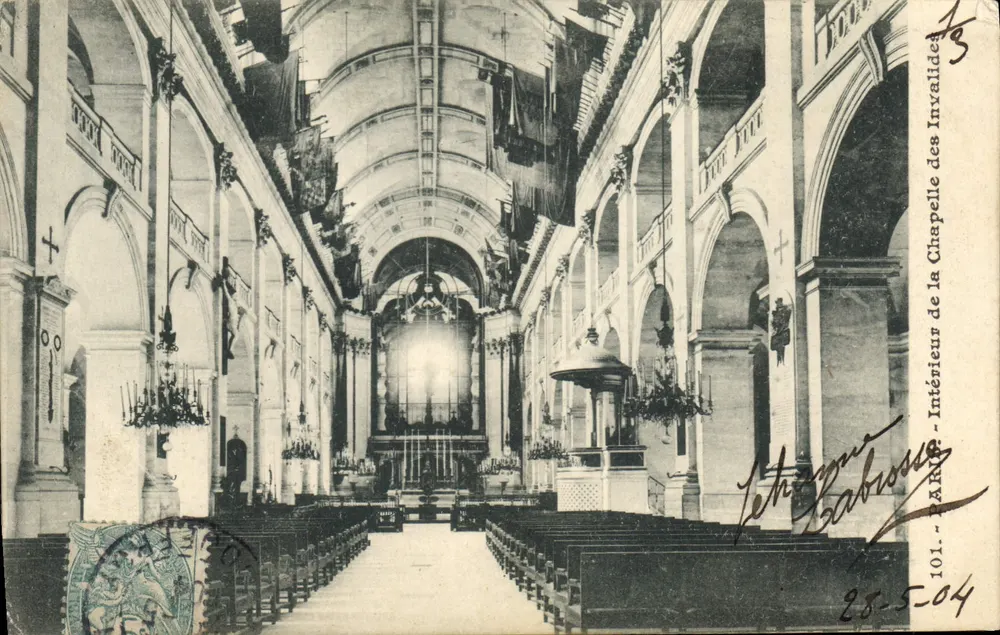 Interior da Capela dos Invalidos — Paris — éditeur Lethargie Babrossy, n°101 - Frente