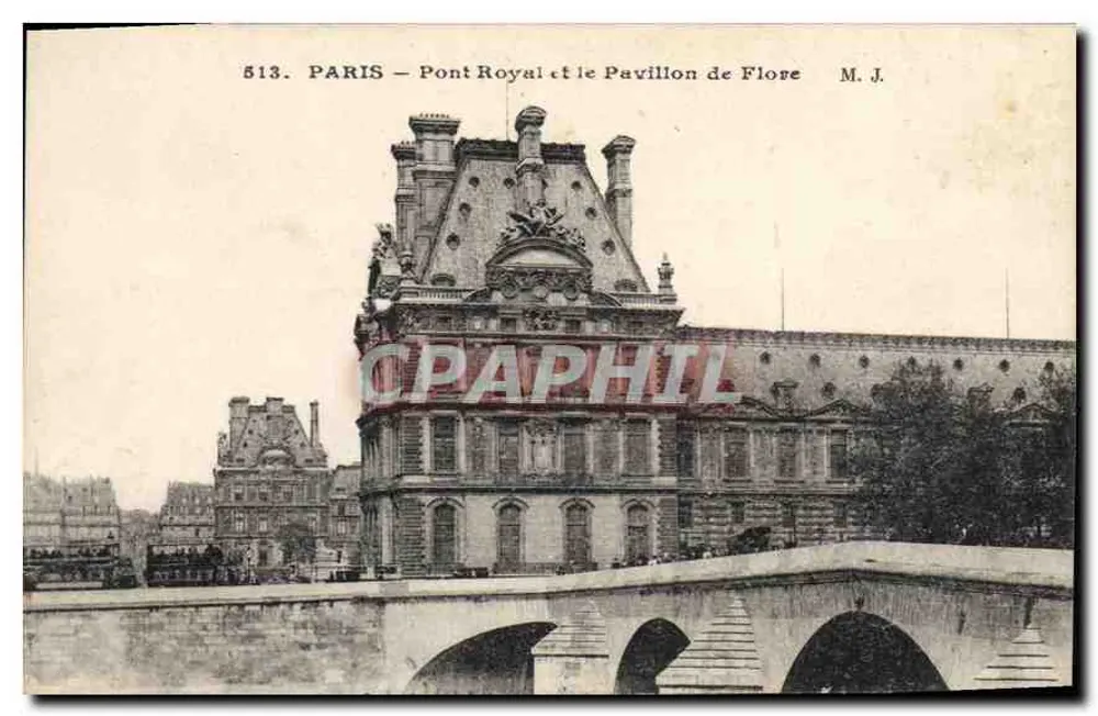 Paris — Ponte Real e o Pavilhão da Flor — M. J. - Frente