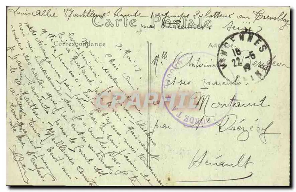 Paris — A Torre Saint-Jacques — ND. Fot. n°84 - Verso