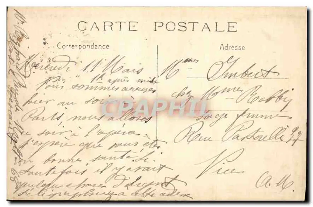 Paris — Praça da República — editor não identificado - Verso