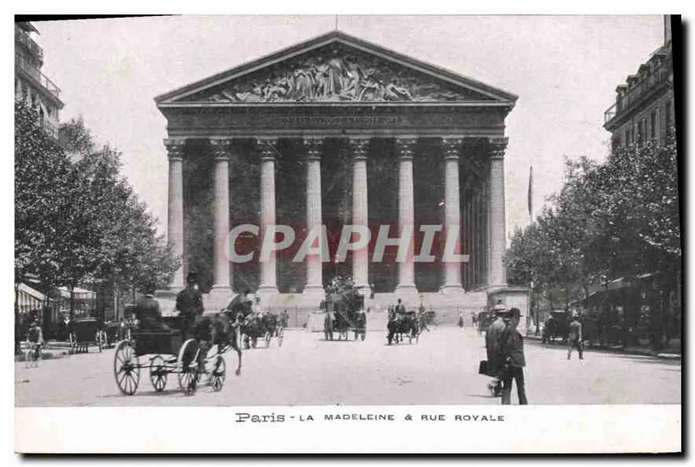 Parijs - La Madeleine & Rue Royale — uitgever niet aangegeven, serie-nummer niet zichtbaar - Voorkant