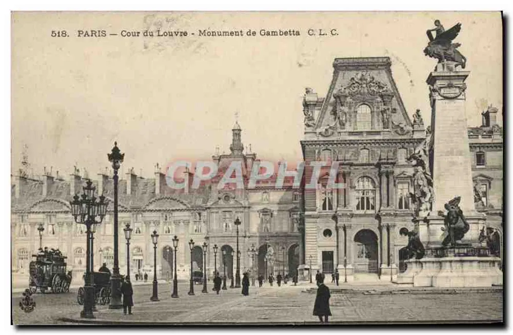 Paris — Cour do Louvre — Monument de Gambetta — C.L.C. n°518 - Frente