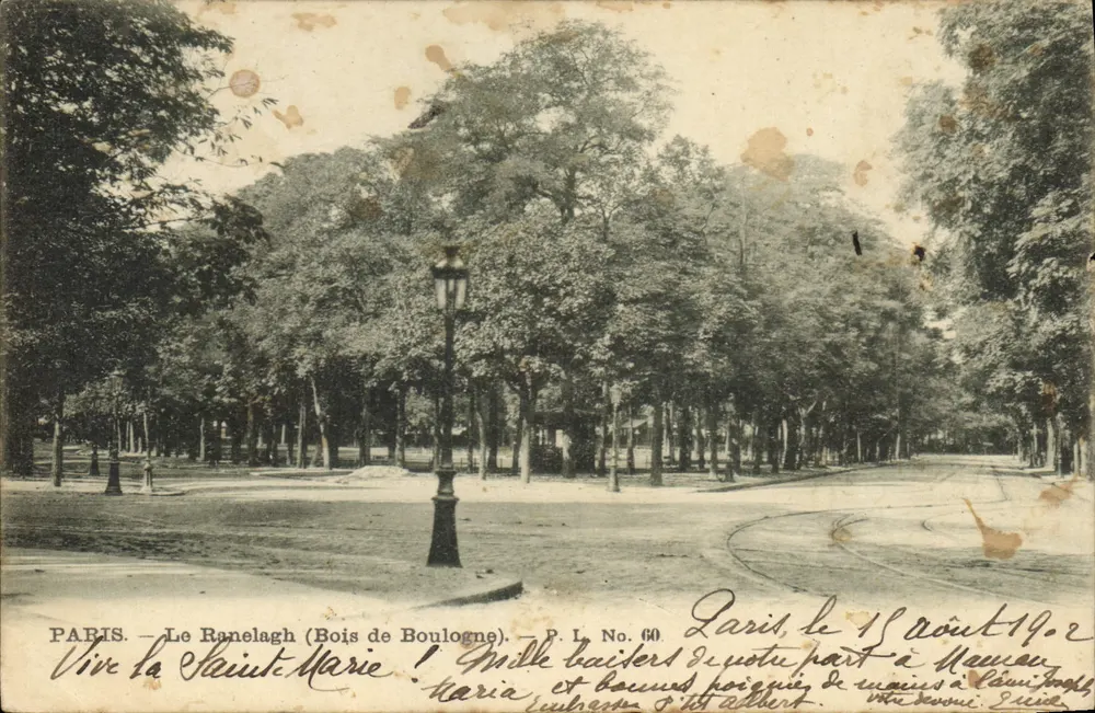 Paris — Le Ranelagh (Bois de Boulogne) — P. L. No. 60 - Frente