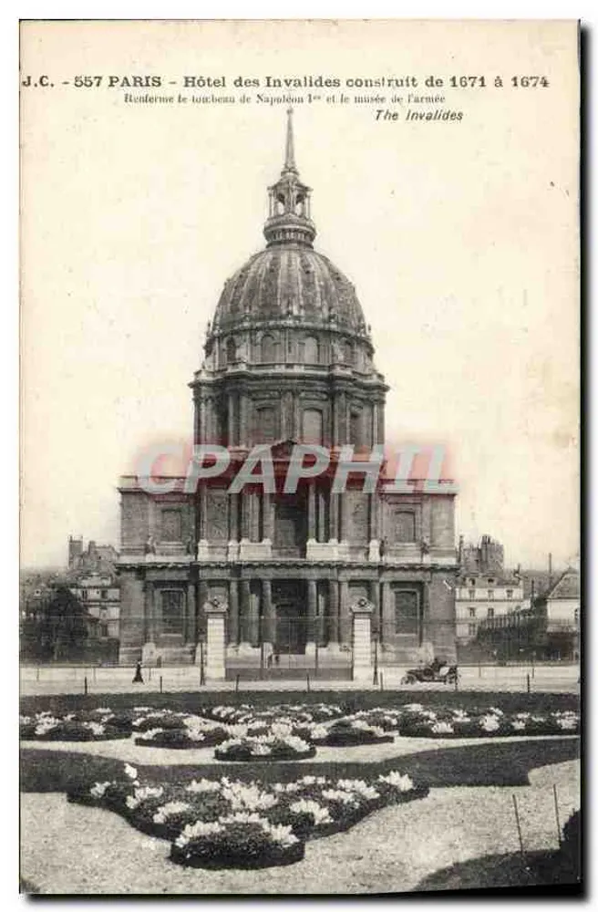 Hôtel des Invalides — Hôtel des Invalides gebaut von 1671 bis 1674 — J.C. - 557 - Vorderseite