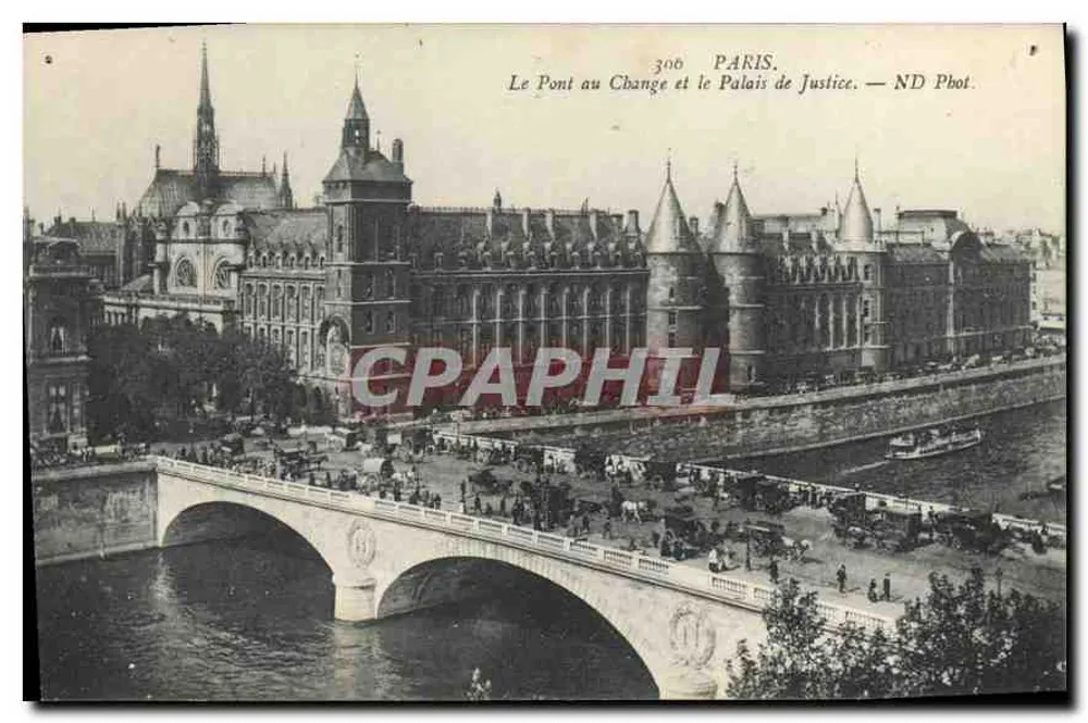 Paris — Der Pont au Change und das Palais de Justice — ND Phot. - Vorderseite