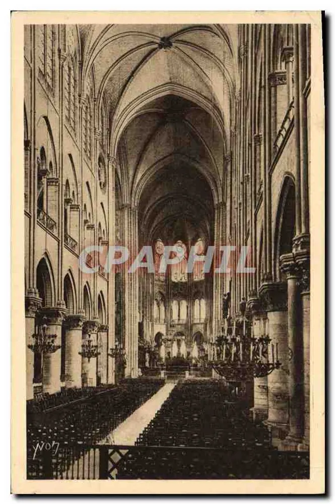 Interior da Catedral de Notre-Dame — Paris — Edição de Arte Yvon, N° 205 - Frente