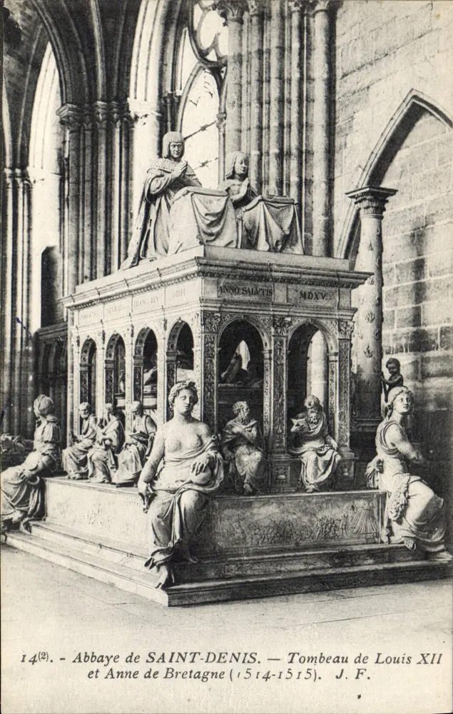 Abbaye de SAINT-DENIS — Grabmal von Ludwig XII. und Anne von Bretagne (1514-1515) — J. F. - Vorderseite