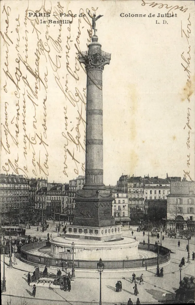 Paris — Place de la Bastille — Säule vom Juli — L. D. - Vorderseite