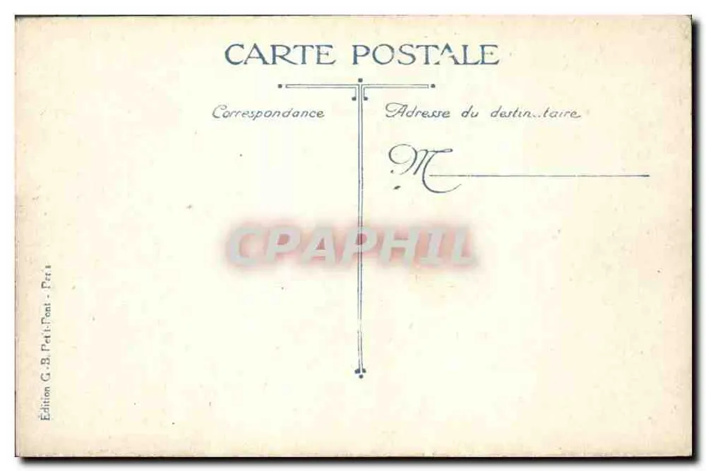 Paris. Place de l'Étoile — Arco do Triunfo — Edição G. B. Petit-Pont - Verso