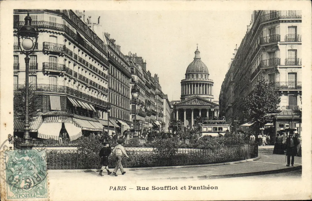PARIS — Rue Soufflot e Panteão — Editor desconhecido - Frente