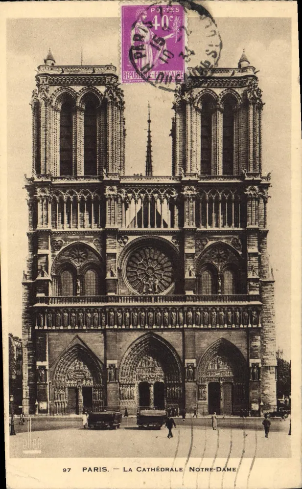 Paris — A Catedral de Notre-Dame — editor '97' - Frente