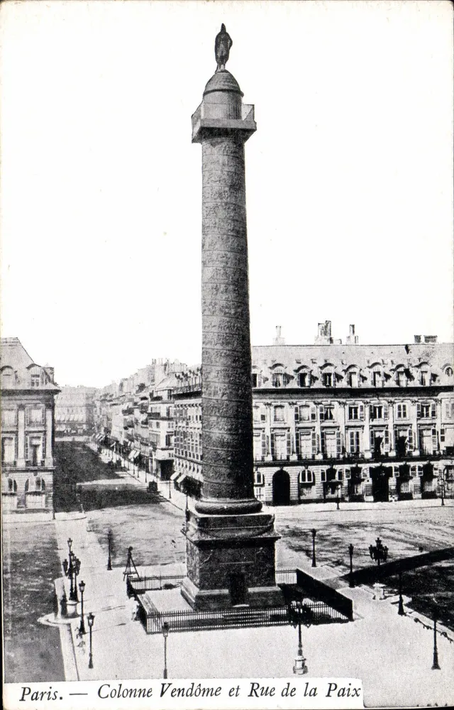 Paris — Säule Vendôme und Rue de la Paix — A.B. - Vorderseite