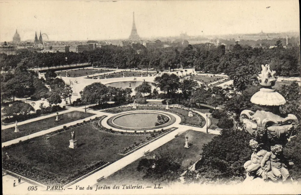 Paris — Ansicht des Tuileries-Gartens — LL. — n° 695 - Vorderseite