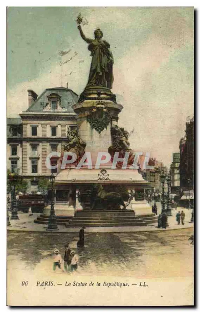 Paris — A Estátua da República — LL. — N° 96 - Frente