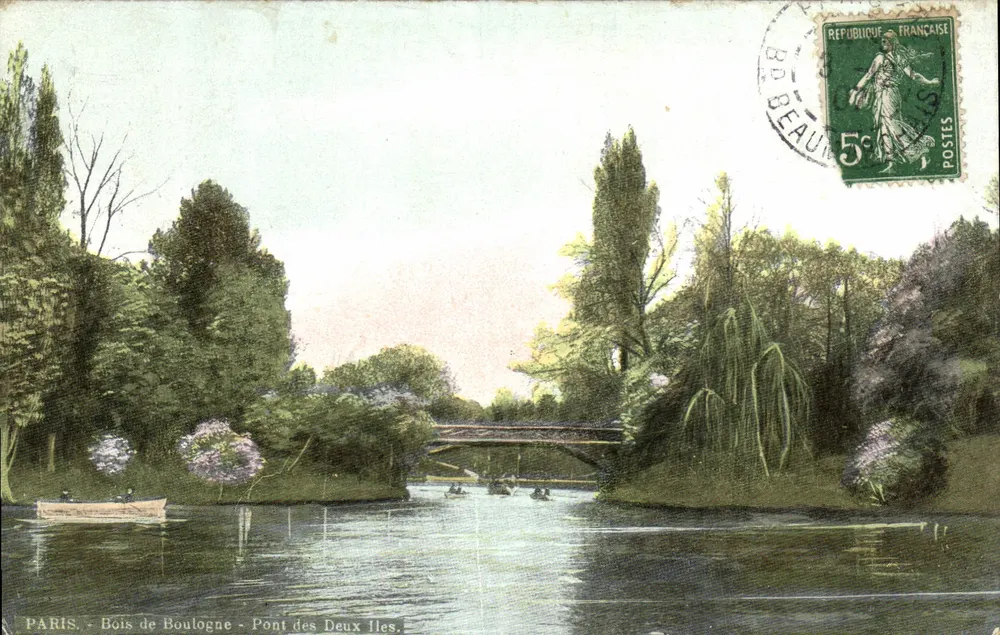 PARIS - Bois de Boulogne - Pont des Deux Îles — Verlag AQUA-PHOTO, Paris - Vorderseite